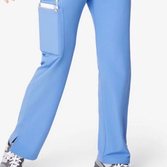 Figs XS Cargo Light Blue Drawstring 4 Pocket Technical Collection Scrub Pants - Picture 3 of 17